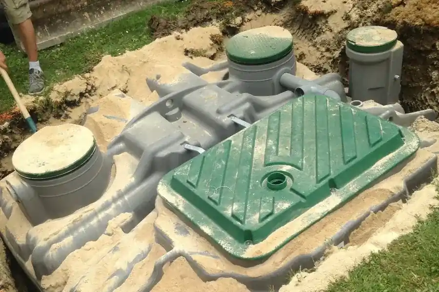 Exemple de filtre compact drainé ou massif filtrant