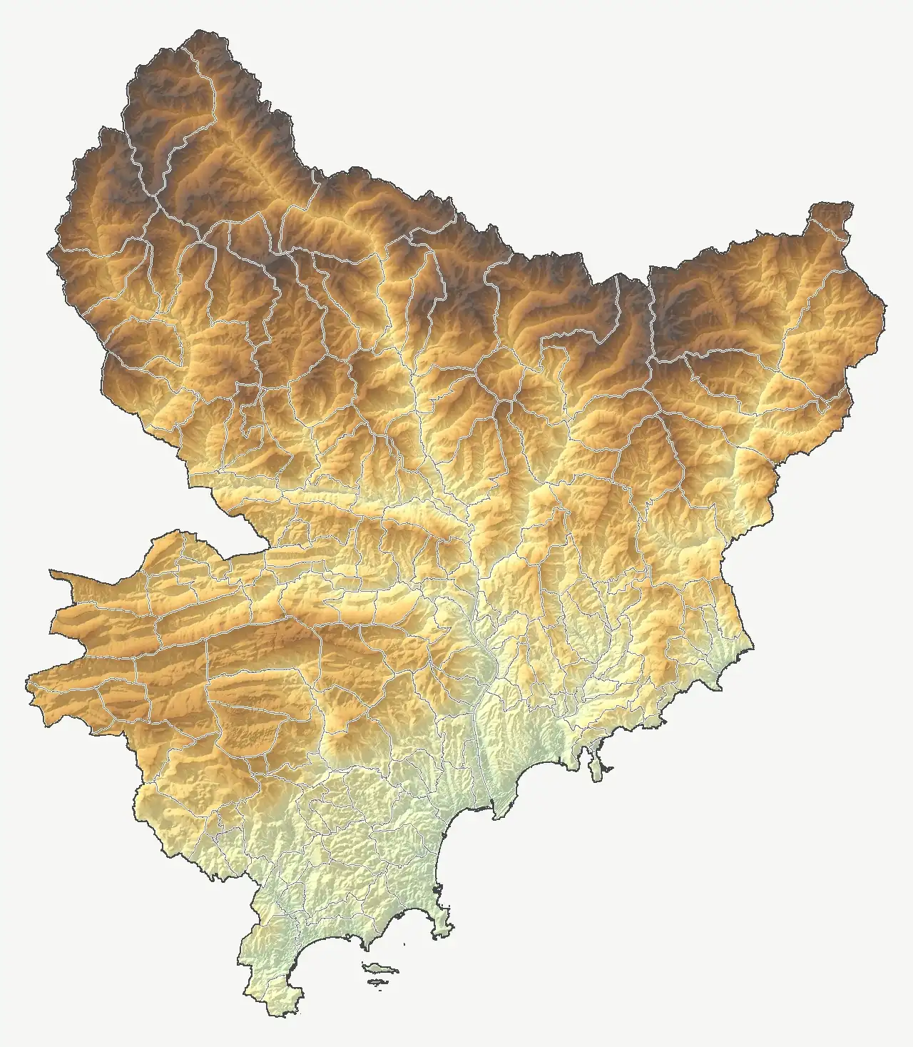 Fond topographique du département Alpes-Maritimes