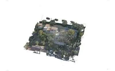 Vue 3D d’un terrain issue d’un levé drone